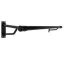 8ft Black Steel Clothes Rail – Heavy-Duty Wall Mounted Hanging Rail with 3 Brackets – Durable & Stylish for Home or Retail Use