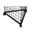 7ft Black Three-Way Grid Mesh Stand
