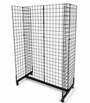 5ft black Grid Mesh 'H' Stand Gondola Stand