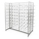 4ft Grid Mesh 'H' Stand Gondola Stand With Euro Hooks Included 180x