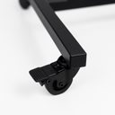 Heavy Duty 2-Way Straight Arm Clothing Rail – Adjustable Black Retail Display Stand  with Castors & Brakes