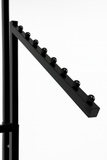 Heavy Duty 2-Way Sloping Arm Clothing Rail – Adjustable Black Display Stand with Wheels & Brakes