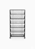 Black  Heavy Duty 6 Tier Stackable Display Basket