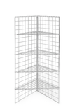 Chrome  Corner Grid Mesh Display Unit – Heavy Duty