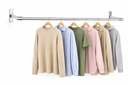 32mm Wall Mounted Clothes Rail Chrome Garment Hanging Bar