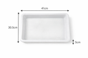 Heavy Duty Plastic Butcher Tray – Meat & Deli Display Tray (White)