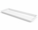 Heavy Duty Plastic Butcher Tray – Long Meat & Deli Display Tray (White)