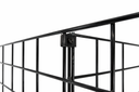 8ft H-Shape Grid Mesh Gondola Display Stand with Wheels – Double-Sided Retail Gridwall Merchandiser with Shelves