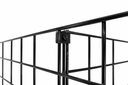 4ft H-Shape Grid Mesh Gondola Display Stand with Wheels – Double-Sided Retail Gridwall Merchandiser with Shelves