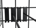 5ft Black Grid Mesh 'H' Stand Gondola Stand With 432x Single Hooks