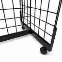 5ft Black Grid Mesh 'H' Stand Gondola Stand With 288x Euro Hooks
