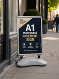 Grey A1 Waterbase Pavement Sign – Heavy Duty Outdoor Poster Display Stand