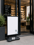 Black A0 Waterbase Pavement Sign – Heavy Duty Outdoor Poster Display Stand