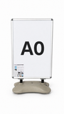 Grey A0 Waterbase Pavement Sign – Heavy Duty Outdoor Poster Display Stand