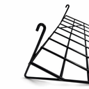 7ft Black 4-Way Grid Mesh Display Stand With 28 Shelves & Wheels