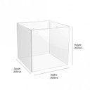 Acrylic Cube Display Stand Square 5 Sided Box Perspex Tray Case Shop Holder