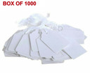 1000x Quality White Strung Price Ticket Tags Labels Retail Clothing Gift Tags