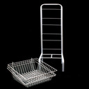 3 Tier Basket Stand White Shop Display for Bread, Snacks, Clothes or Toys