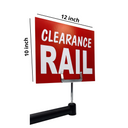 Red Display Cards Signs - Clearance RAIL