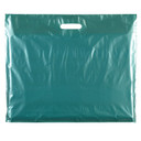 Plastic Plain Metallic Green Carrier Bags