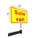 Yellow & Red Sale Sign - Sale rail