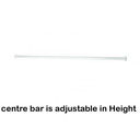 Centre Bar For Garment Clothes White Rail Sizes 2ft 3ft 4ft 5ft 6ft