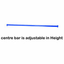 Centre Bar For Garment Clothes Blue  Rail Sizes  3ft 4ft 5ft 6ft