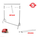 Full Chrome  Extension Poles For Garment Clothes Rail Heavy Duty Comes In 18 Inch Pair