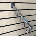 5 Hook Waterfall Sloping/Straight Display Arm For Slatwall