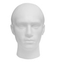 Polystyrene Male Display Head Mannequin For Hats, Glasses, Scarfs