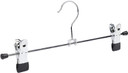 100x Metal Clip Coat Hangers, 30cm Clothes Hangers For Trousers & Skirts