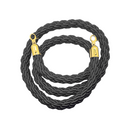 Premium Quality 1 Meter Black Rope With Gold End