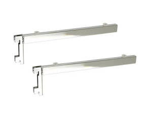 Twin Slot Pair of Glass Shelf Brackets Spur Fit