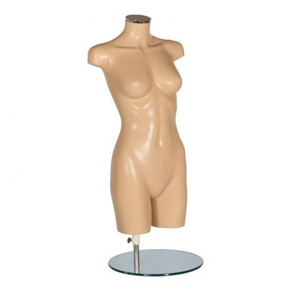 Female Fleshtone Counter Top Full Plastic Torso (inc stand)