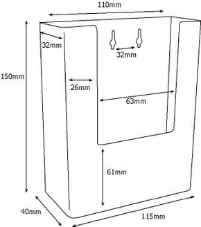 Wall-Mounted DL Leaflet Holder for Efficient Display