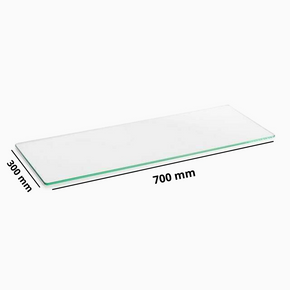 700mm*300mm*6mm-Clear Tempered Glass Shelf Panel Storage Sheet Shelving Display Bathroom Shelves
