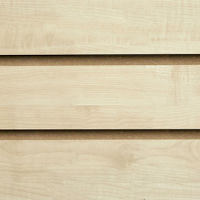 Maple Slatwall Panel - 100mm Centres - 18mm MDF (Inserts Sold Separately)