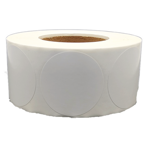 500x Round White Self-Adhesive Retail Labels - 45mm