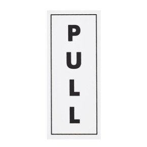 White/Black Self-Adhesive Signage-PUSH/PULL