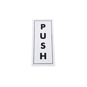 White/Black Self-Adhesive Signage-PUSH/PULL