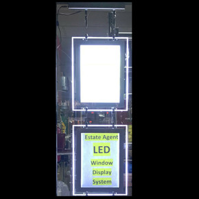 New Magnetic Panel 2xA1 LED Double Side Window Light Pocket Estate Agent Display.