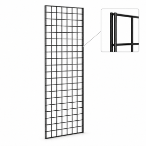black grid panels