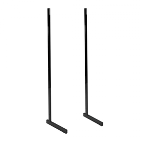 Pair Of Freestanding Heavy-duty Black Big L-legs For Use On Grid Mesh Panels