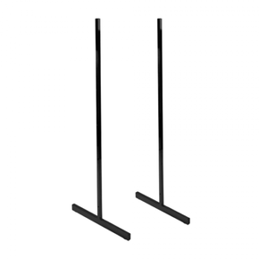 Pair Of Freestanding Heavy-duty Black Big T-legs For Use On Grid Mesh Panels
