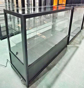 Black Aluminium Storage Counter Showcase 120cm Display Retail Shop Fitting