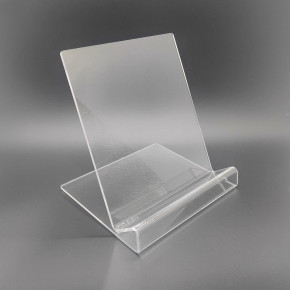 Clear Acrylic iPad & Tablet Stand – Universal Desktop Display Holder for Books, Magazines & Cookbooks