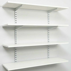 White MDF Twin Slot Shelving Set