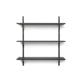 Black MDF Twin Slot Shelving Set