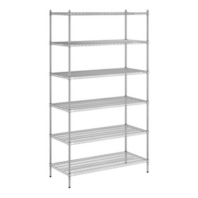 6 Tier Chrome Wire Shelving - 6ft Height