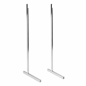 Pair of Heavy Duty Big L-Legs For Grid Mesh Panel - Chrome
